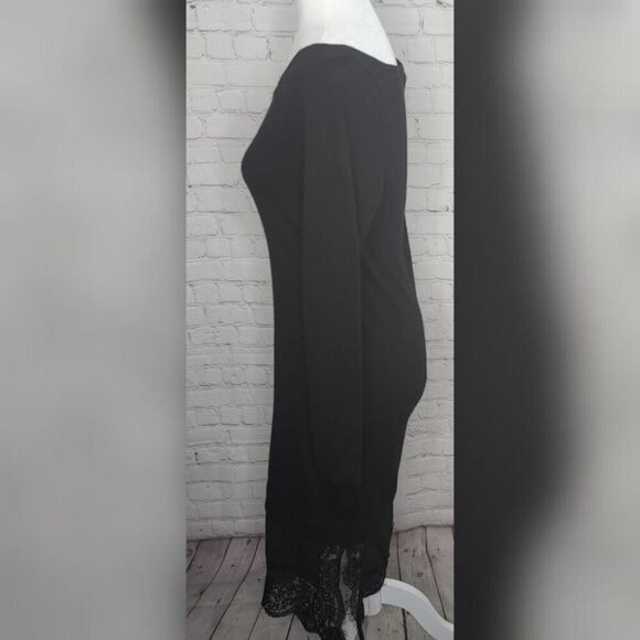 Club Monaco Tamila Black Fringe Boho Dress - Picture 4 of 9